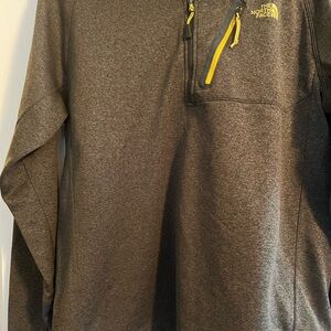 The North Face Black Jacket with Yellow Trim